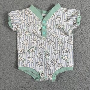 Basic Editions Baby Boys Bodysuit Blue Dog Size 3-6 Months Vintage